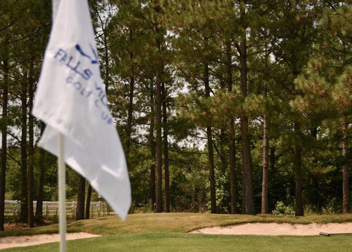 Falls Village Golf Club green and surrounding trees
